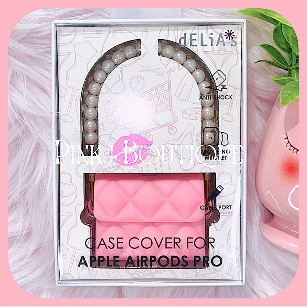 💗{Delia’s} Beautiful Pink | Pearls Fashionista AirPods Pro Case Cover!